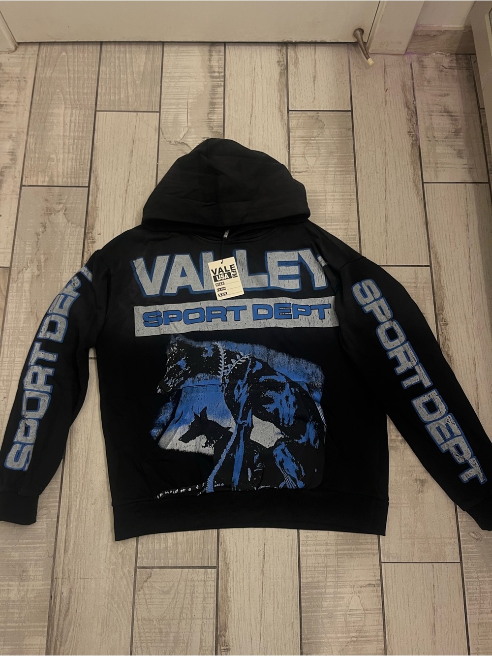 Valey Sport Dept Black & Blue Graphic Hoodie